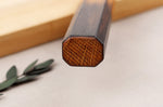 Couteau de chef 20cm japonais artisanal Wusaki Yaketa VG10 damas chêne brûlé