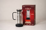 Carafe filtrante 2-en-1 noire Cookut Akua en verre - 1,3 L